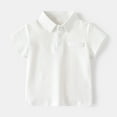 thumbnail image 1 of Boys' Polo Shirt Kids Short Sleeve Shirts Collared Shirt Holiday Shirts for Kids Boys 4-5 Years, 1 of 4