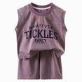thumbnail image 1 of Toddler Boy'S Short Sleeve T-Shirt And Short Outfit Set 6-12 Months 12-24 Months 2t 3t 4t 5t 6t 7t Children(Purple,6-12 Months), 1 of 5