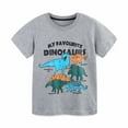 thumbnail image 1 of Toddler Boy Shirts 3t Cartoon Dinosaur Print Funny Short Sleeve T-Shirt Round Neck Pullover Tops Kids Summer Clothing 7-8 Years, 1 of 4
