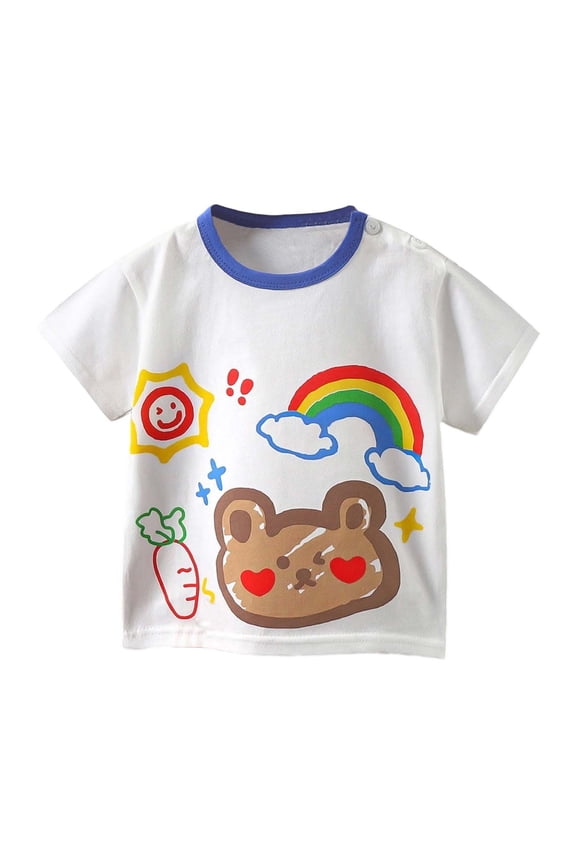Toddler Boy Shirts 5t Crew Neck Solid Color Back To School Short Sleeve T Shirts Fashion Casual Summer Tops Preppy Toddler Baby Boy Clothes