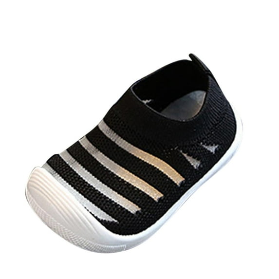 Toddler Boy Shoes,Summer Autumn Cute Girls Flying Woven Mesh Breathable Flat Comfortable,Boys Shoes,Black,2-2.5 Years