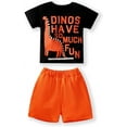 thumbnail image 1 of Toddler Boy Short Set Little Boy Clothes Casual CrewNeck Short Sleeve T-Shirt and Short Sets Summer Outfits 2T-7T, 1 of 16