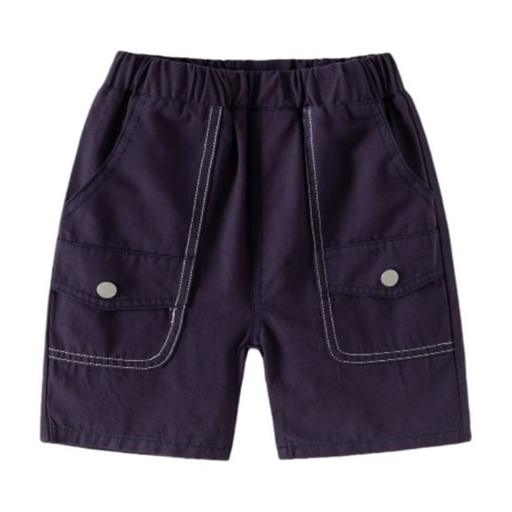 Toddler Boy Shorts Girls Boys Sport Solid Spring Summer Polyester Casual Shorts Fashion Pants Navy 18 Months-24 Months