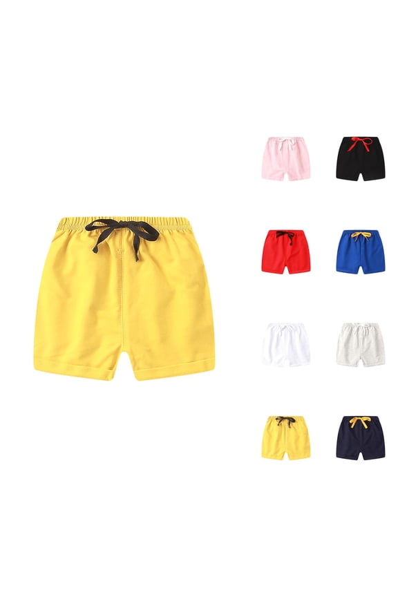 Toddler Boy Shorts Summer Cotton Five Point Pants Thin Toddler Boy Clothes for Casual Beach Outer Wear