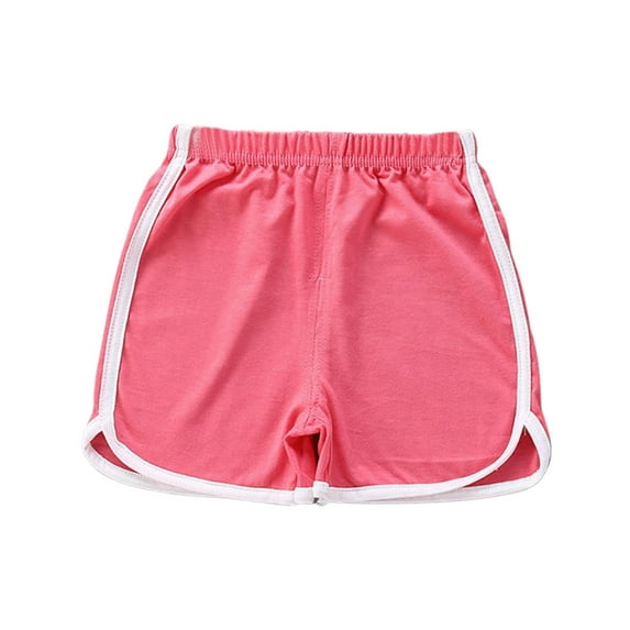 Toddler Boy Shorts Summer Cotton Thin Breathable Children's Shorts Boys Girls Solid Color Casual Shorts Boys Pants Watermelon Red 18 Months-24 Months