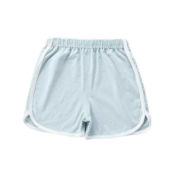 Toddler Boy Shorts Summer Cotton Thin Breathable Children's Shorts Boys Girls Solid Color Casual Shorts Lounge Shorts Light Blue 6 Months-12 Months