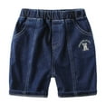 thumbnail image 1 of Toddler Boy Shorts Toddler Kids Boys Summer Cartoon Print Casual Shorts Elastic Waist Loose Fit Breathable Shorts Lounge Shorts Blue 1 Years-2 Years, 1 of 7