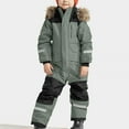 thumbnail image 1 of Toddler Boy Snowsuit One Piece Snowsuit Solid Color Snow Overall with Removable Hood Waterproof Windproof Outdoor Snowboard Wear Toddler Snowsuit 3-4 Years, 1 of 9