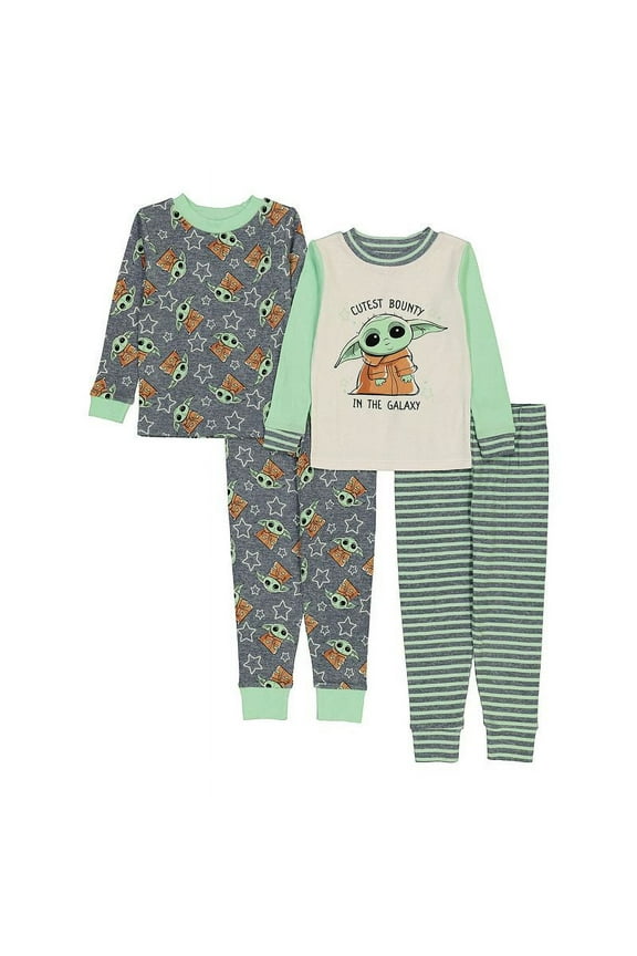 Toddler Boy Star Wars The Mandalorian The Child AKA Baby Yoda 4-Piece Pajama Set, Toddler Boy's, Size: 4T, Multicolor