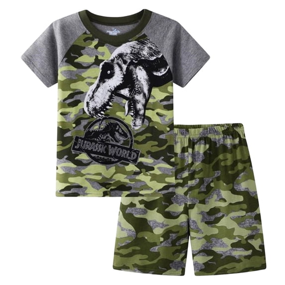 Toddler Boy Summer Clothes 5T-6T Toddler Baby Boy Summer Outfit Baby Boy Clothes Short Sleeve T-Shirts Top + Shorts 2Pcs Boy Clothing Casual Set