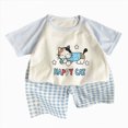 thumbnail image 1 of Toddler Boy Summer Clothes Cartoon Prints Short Sleeve T Shirt Tops Shorts Cotton Outfit Kids 2Pcs Set 6-12 Months 12-24 Months 2t 3t 4t 5t 6t 7t 8t 9t Children 6-12 Months, 1 of 6