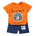 thumbnail image 1 of Toddler Boy Summer Clothes Summer Kids Short Sleeve Whale Printt Shirt and Shorts Toddler Cotton Athleisure Outfit Baby Boy Outfit C 4 Years-5 Years, 1 of 3