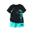 thumbnail image 1 of Toddler Boy Summer Clothes Outfits Kids Teen Cotton Short Sleeve Shirt Shorts Set 4-12 Years ﻿, 1 of 8