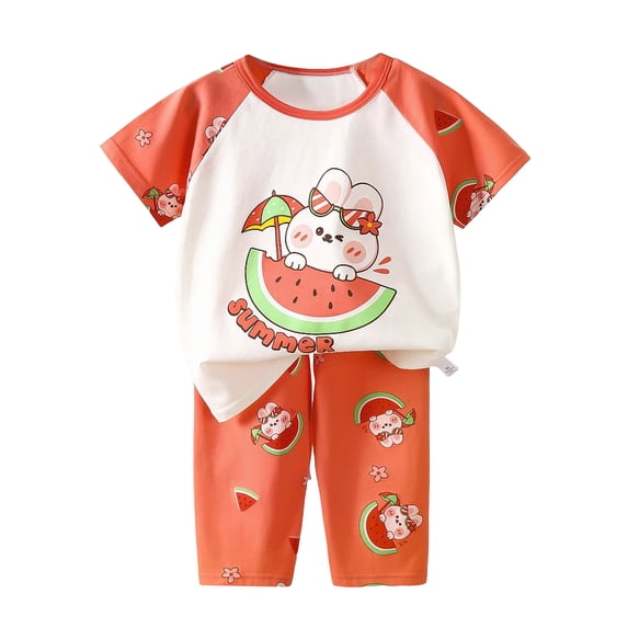Toddler Boy Summer Outfit for 5-6 Years Toddler Boys Girls Short Sets Cotton Summer Outfits Short Sleeve T-Shirt Tops and Elastic Shorts Sets 2Pcs Baby Girl Clothes,A31-Blue