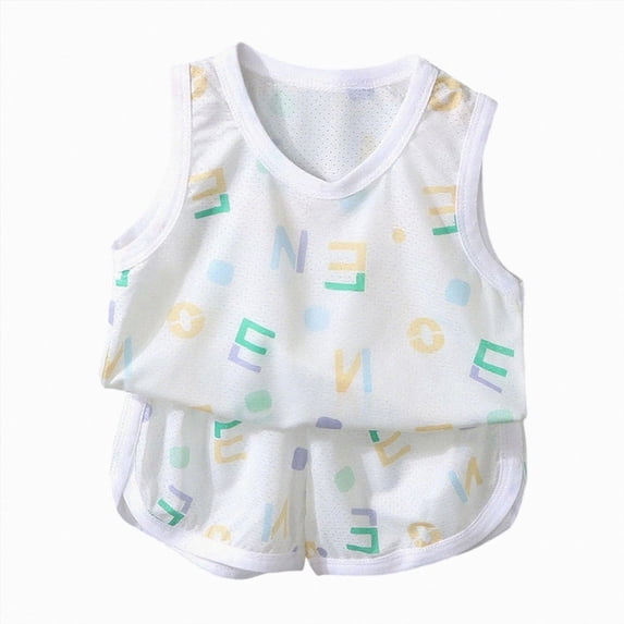 Toddler Boy Summer Outfit Kids Suit Cartoon Floral Prints T Shirt Tops Shorts Cotton Soft 2Pcs Clothes Set 6-12 Months 12-24 Months 2t 3t 4t 5t 6t 7t 8t 9t Children 3-4 Years