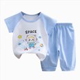 thumbnail image 1 of Toddler Boy Summer Outfits Clothes Kids Shorts Set Cotton 2 Piece Clothing Sets 6-12 Months 12-24 Months 2t 3t 4t 5t 6t 7t 8t 9t Children 7-8 Years, 1 of 4