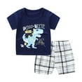 thumbnail image 1 of Toddler Boy Summer Outfits Short Sleeve Floral Shirts & Casual Shorts 3-9 Years Boys Clothes Set, Size 18 Months, 1 of 3