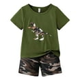 thumbnail image 1 of Toddler Boy Summer Outfits Short Sleeve Floral Shirts & Casual Shorts 3-9 Years Boys Clothes Set, Size 3 Years, 1 of 4