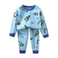 thumbnail image 1 of Toddler Boy Summer Outfits Toddler Boy Clothes Cartoon Fall Long Sleeve T-Shirt and Pants Kids Outfit Set, 1 of 2