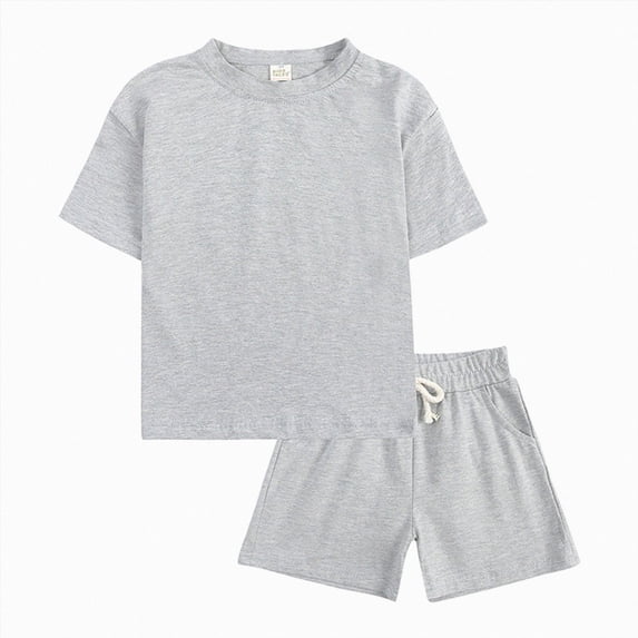 Toddler Boy Summer Play Clothes Short Sleeve Tee Elastic Shorts Outfit 12M-5T Kaprioy