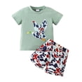 thumbnail image 1 of Toddler Boy Summer Short Sets Outfits Cotton Casual CrewNeck Short Sleeve Playwear Clothes Sets, 1 of 6