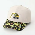thumbnail image 1 of Toddler Boy Sun Hat Kids Toddler Boys Summer Adjustable Breathable Lightweight Baseball Cap with Digger Embroidered Toddler Beach Hat Khaki 2 Years-8 Years, 1 of 3