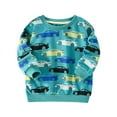 thumbnail image 1 of Toddler Boy Sweatshirts Size 4 Toddler Boys Cartoon Cars Printing Causal Round Neck T Shirt Sweatshirt Long Sleeved Top Children's Clothing Kid's Fall Fashion Hoodies & Sweatshirts 4-5 Years, 1 of 5