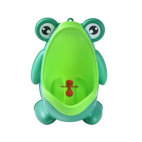 Toddler Boy Urinal for Potty Training Frog Wall Mounted Boy Urinal with Funny Aiming Target Rotating Windmill Split Design Portable Stand Up Toilet Urinal Blue