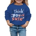 thumbnail image 1 of Toddler Boy Valentines Day Outfit Crewneck Sweatshirt Love Heart Print Long Sleeve Pullover Boys Sweatshirts for Toddler Boy 12-18 Months, 1 of 4