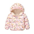 thumbnail image 1 of Toddler Boy Winter Coat 6T Toddler Kids Baby Boys Girls Winter Warm Solid Coats Bear Ears Hooded Padded Jacket Outwear Windproof Jacket Boys Z0B-Pink, 3-4 Years, 1 of 3