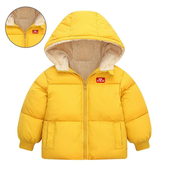 Toddler Boy Winter Coat Boys Puffer Jacket Zipper Long Sleeve Windproof Jacket Outwear Hooded Down Jacket Boys Coats Size 2-3 Years
