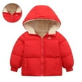 thumbnail image 1 of Toddler Boy Winter Coat Boys Puffer Jacket Fleece Zipper Long Sleeve Windproof Jacket Outwear Hooded Jackets Winter Jacket for Girls 3-4 Years, 1 of 3