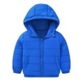 thumbnail image 1 of Toddler Boy Winter Coat,Boys Puffer Jacket with Pocket Zipper Hooded Coat Solid Long Sleeve Windproof Child Puffer Jacket Grils Winter Coats Size 1-2 Years, 1 of 3
