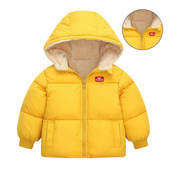 Toddler Boy Winter Coat Girls Puffer Jacket Full-Zip Long Sleeve Windproof Down Jacket Warm Hooded Outdoor Coats 18-24 Months Boy Winter Clothes