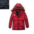 thumbnail image 1 of Toddler Boy Winter Coat Hooded Puffer Jacket Boys Girls Red Jacket Full-Zip Long Sleeve Waterproof Boys Lightweight Jacket 2 Years Winter Coat Girl, 1 of 4