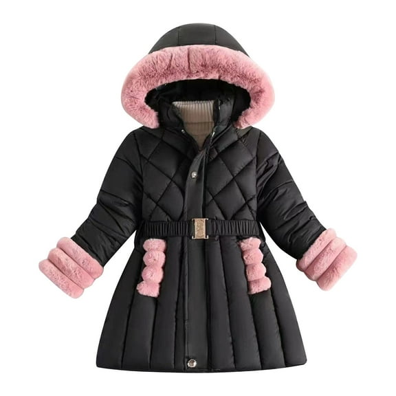 Toddler Boy Winter Coat,Kids Puffer Jacket Mid-Length Heavyweight with Collar Hooded Warm Windproof Boys' Outerwear Jackets Coats Boys Coats Size 5-6 Years