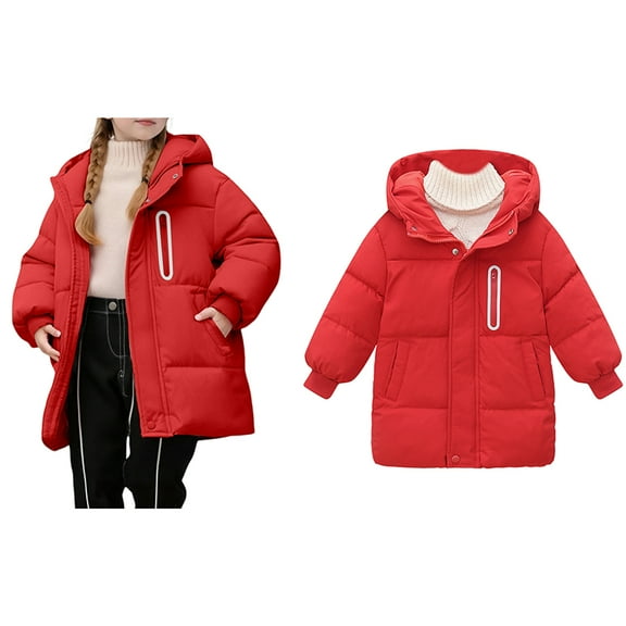 Toddler Boy Winter Coat,Kids Puffer Jacket Mid-Length Heavyweight with Hooded Windproof Warm Thick Parka Boys Winter Coat Size 8-9 Years