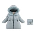 thumbnail image 1 of Toddler Boy Winter Coat,Kids Puffer Jacket Mid-Length with Trim Hood Windproof Warm Fashion Kids Warm Clothes Boys Size 3-4 Years Winter Coat, 1 of 4