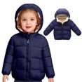 thumbnail image 1 of Toddler Boy Winter Coat Puffer Jacket Kids Zipper Long Sleeve Kids Warm Winter Coat Outerwear Cute Hooded Jackets with Pockets Winter Jackets for Boys 3-4 Years, 1 of 5