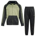 thumbnail image 1 of Toddler Boy adidas Melange Fleece Jacket & Pants Set Color: Green Size: 3T, 1 of 4