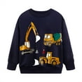 thumbnail image 1 of Toddler Boy's Crewneck Vehicle Sweatshirts Fall Winter Clothes Long Sleeve Shirt Top 3T 249, 1 of 1