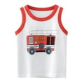 thumbnail image 1 of Toddler Boy's Girl's T Shirts Baby Bus Cars Spacecraft Sleeveless Crewneck Vest Tee Children Kids Clothes Size 1-2T, 1 of 2