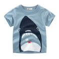 thumbnail image 1 of Toddler Boy's Girl's T Shirts Baby Cartoon Sharks Short Sleeve Crewneck Tee Clothes Tops for Kids Size 6-7T, 1 of 6