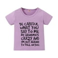 thumbnail image 1 of Toddler Boy's Girl's T Shirts Baby Spring Summer Letter Print Short Sleeve Kids Clothing Size 2-3T, 1 of 7