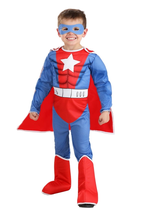 Toddler Boy's Muscle Suit Superhero Costume