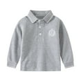 thumbnail image 1 of Toddler Boy's Polo Shirt Back-To-School Long Sleeved Polos Spring Autumn Casual Undershirt, 1 of 4