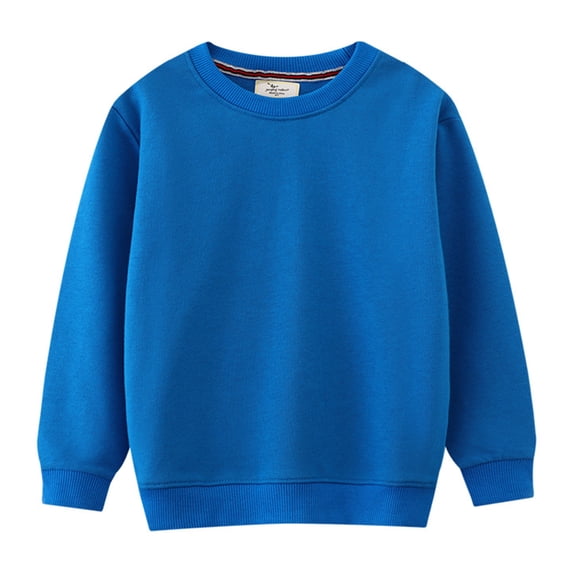 Toddler Boy's Sweatshirt Plain Crewneck Versatile Pullover Top Casual Basic Sweatshirts