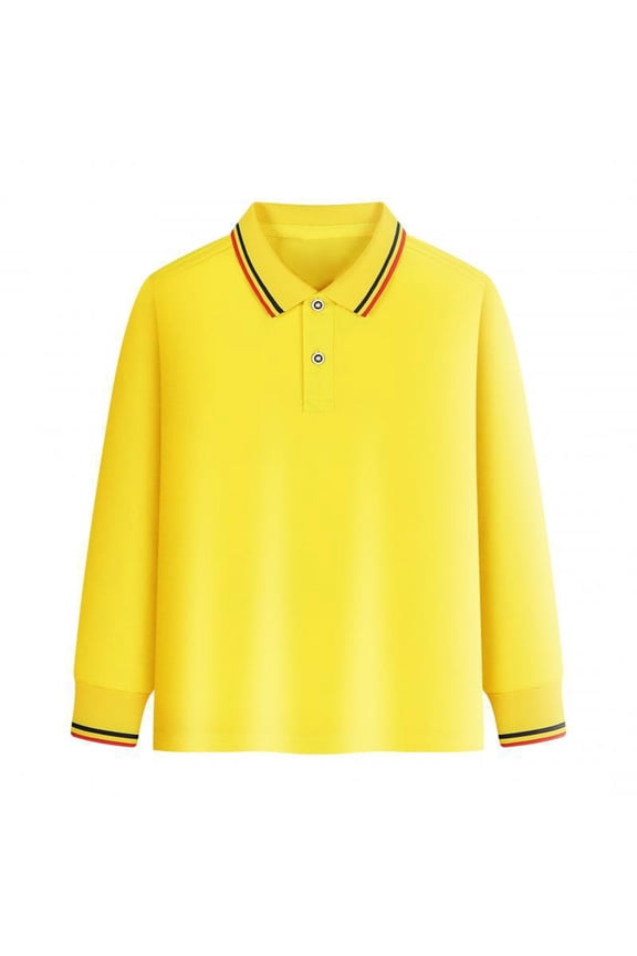Toddler Boy's T-Shirts Long Sleeved Button Polo Shirt Undershirt Casual Pullover Tshirt