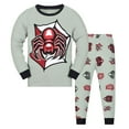 thumbnail image 1 of Toddler Boys' 2-Piece Outfit Set Long Sleeved Crew Neck Print Tops and Pants Clothes Set Size 1-2T ,Green, 1 of 3