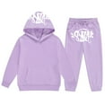 thumbnail image 1 of Toddler Boys 2 Piece Outfits Set Casual Loose Comfortable Hooded Sweatshirt Set Clothes Set,Size 5-6 Years, 1 of 2
